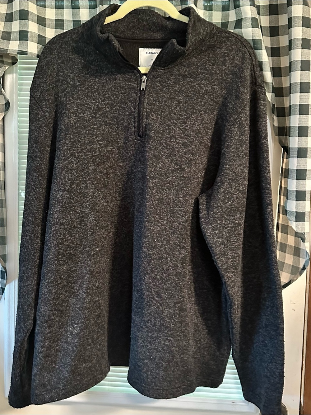Old Navy Men’s Zip-Up Pullover Sweater - Charcoal Heather